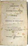 ECONOMICS  MALTHUS, THOMAS ROBERT. Additions to the Fourth and Former Editions of an Essay on the Principle of Population.  1817